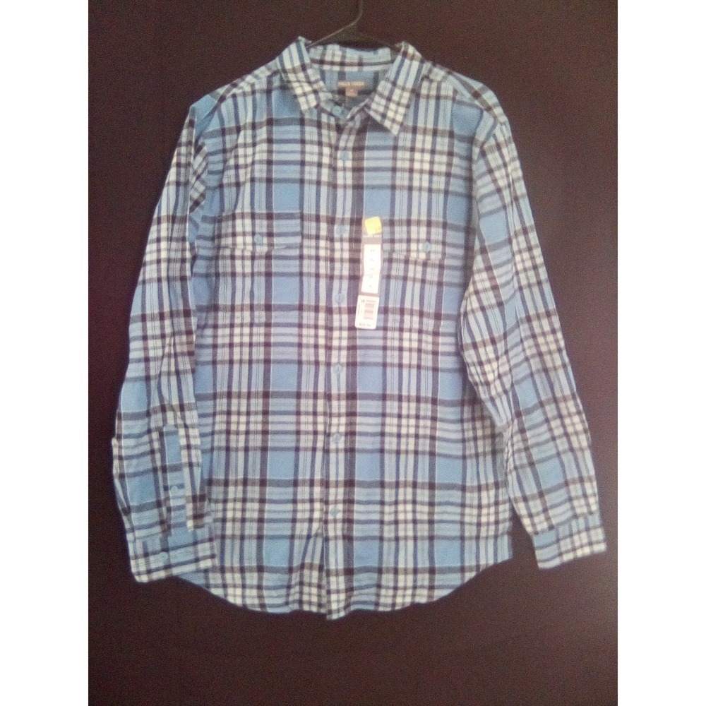 Falls Creek Blue/Black Flannel Shirt Size  (MED)